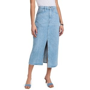 FRAME Le Italien Maxi Midi Denim Column Skirt in Turin Size 24